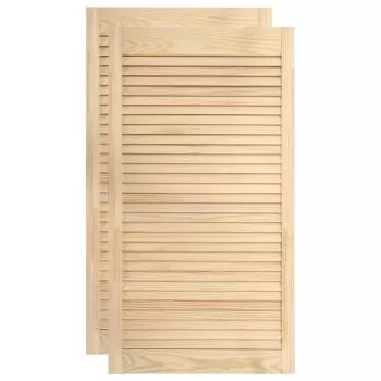 Uși lamelare, 2 buc., 99,3x39,4 cm, lemn masiv de pin
