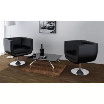 Set 2 bucati scaune de bar, negru, 63 x 59 x 80 cm
