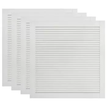 Uși lamelare, 4 buc., alb, 61,5x59,4 cm, lemn masiv de pin