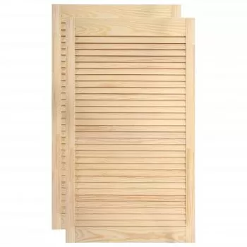 Uși lamelare, 2 buc., 99,3x49,4 cm, lemn masiv de pin