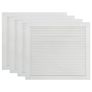 Uși lamelare, 4 buc., alb, 39,5x49,4 cm, lemn masiv de pin