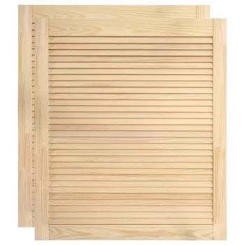 Uși lamelare, 2 buc., 69x59,4 cm, lemn masiv de pin