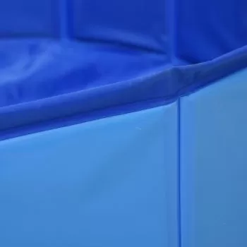 Piscina pentru caini pliabila, albastru, 160 x 30 cm