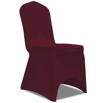 Set 6 bucati husa de scaun elastica, burgundy