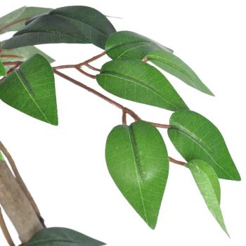 Ficus artificial cu aspect natural și ghiveci, 160 cm