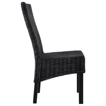 Set 2 bucati scaune de bucatarie, negru, 46 x 61 x 93 cm