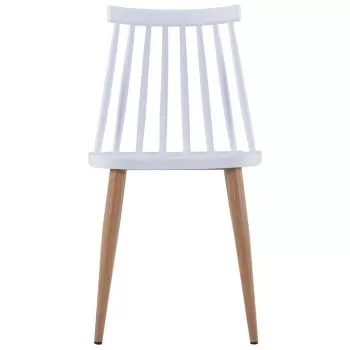 Set 2 bucati scaune de bucatarie, alb, 42 x 45.5 x 78 cm
