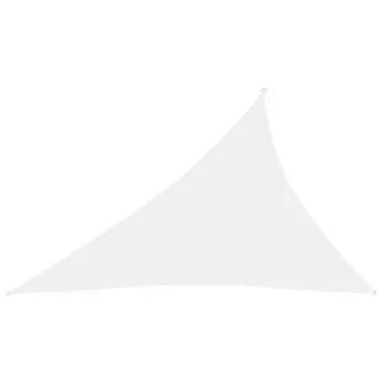 Parasolar din tesatura oxford triunghiular, alb, 3 x 4 x 5 m