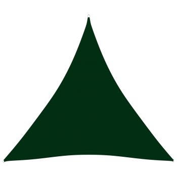 Parasolar, verde închis, 3x3x3 m, țesătură oxford, triunghiular