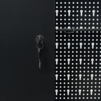 Dulap de scule suspendat, industrial, metal 120x19x60 cm, negru