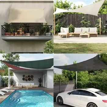  Pânză parasolar, verde închis, 6x7 m , HDPE,160 g/m²