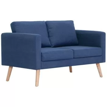 Canapea cu 2 locuri, albastru, 116 x 70 x 73 cm