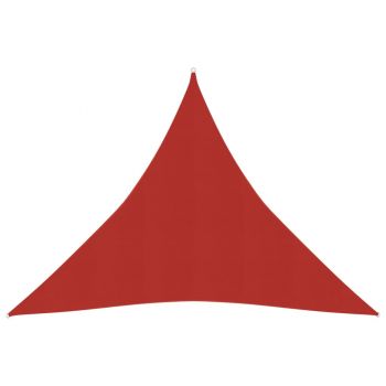 Pânză parasolar, roșu, 4.5x4.5x4.5 m, HDPE, 160 g/m²