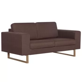 Canapea cu 2 locuri, maro, 156 x 82 x 75 cm