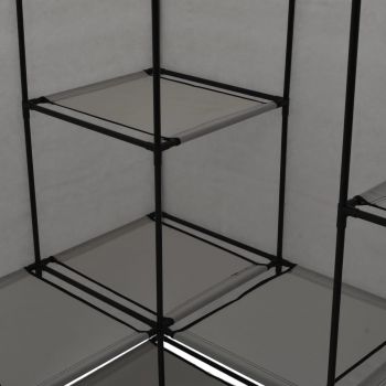 Șifonier de colț, gri, 130 x 87 x 169 cm