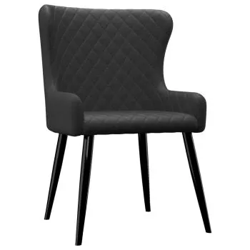 Set 2 bucati scaune de bucatarie, negru, 60 x 55 x 84 cm