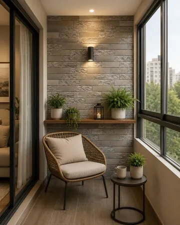 Panou decorativ PVC, brick, 98x48x0.3 cm