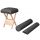 Taburet pliabil de masaj cu șezut gros de 12 cm & 2 perne negru
