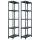 Rafturi de depozitare 2 buc. negru 60x30x180 cm plastic 125 kg, negru, 60 x 30 x 180 cm