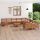 Set mobilier de grădină, 12 piese, maro miere, lemn masiv de pin