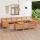 Set mobilier de grădină, 14 piese, maro miere, lemn masiv pin