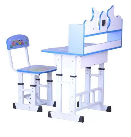 Set birou copii, albastru, 69x45x88-98 cm