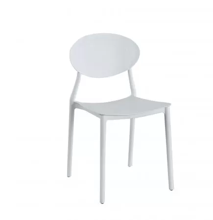 Scaun living Oval, alb, 41x50.5x81 cm