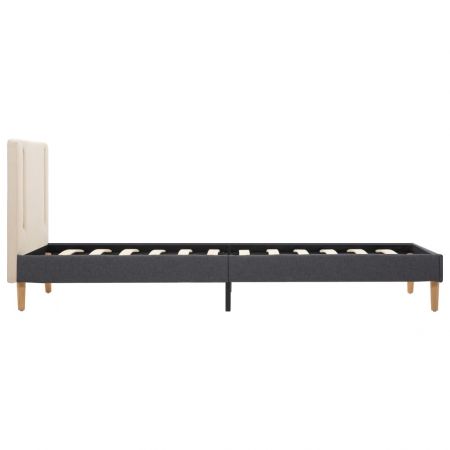 Cadru pat cu LED, crem, 100 x 200 cm
