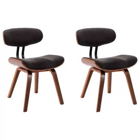 Set 2 bucati scaune de bucatarie, gri