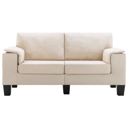 Canapea cu 2 locuri, crem, 145 x 70 x 75 cm