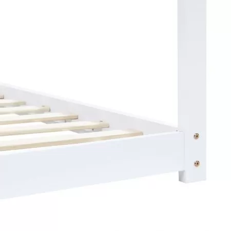 Cadru pat de copii, alb, 90 x 200 cm