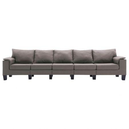Canapea cu 5 locuri, gri taupe, 310 x 70 x 75 cm