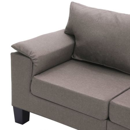 Canapea cu 5 locuri, gri taupe, 310 x 70 x 75 cm