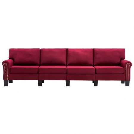 Canapea cu 4 locuri, bordo, 254 x 70 x 75 cm