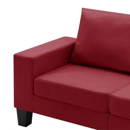 Canapea cu 5 locuri, bordo, 310 x 70 x 75 cm