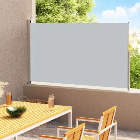  Copertină laterală retractabilă de terasă, gri, 220x300 cm