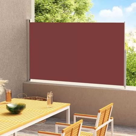  Copertină laterală retractabilă de terasă, maro, 180x300 cm