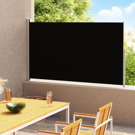  Copertină laterală retractabilă de terasă, negru, 180x300 cm