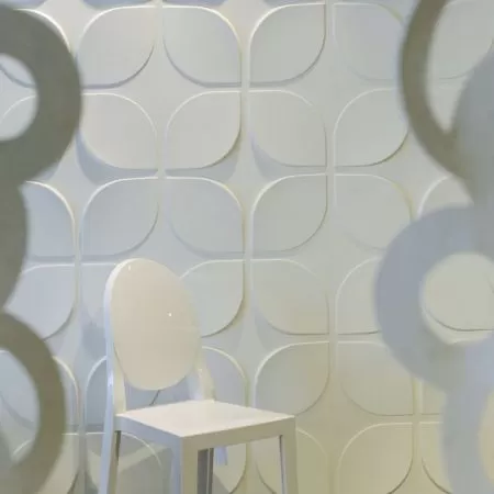 Panouri 3D de perete GA-WA06. 24 buc., alb, 50 cm
