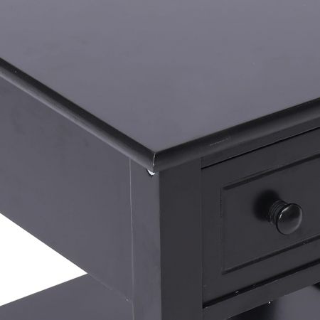 Masa laterala, negru, 40 x 40 x 40 cm