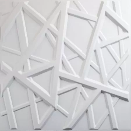 Panouri 3D de perete GA-WA26. 24 buc., alb, 50 cm