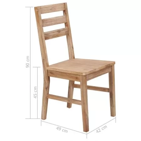 Set 6 bucati scaune de bucatarie, maro, 42 x 49 x 90 cm