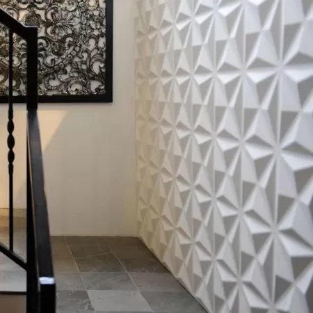 Panouri 3D de perete GA-WA17. 24 buc., alb, 50 cm
