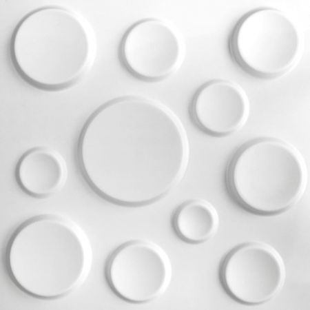 Panouri de perete 3D GA-WA11. 24 buc., alb, 50 cm