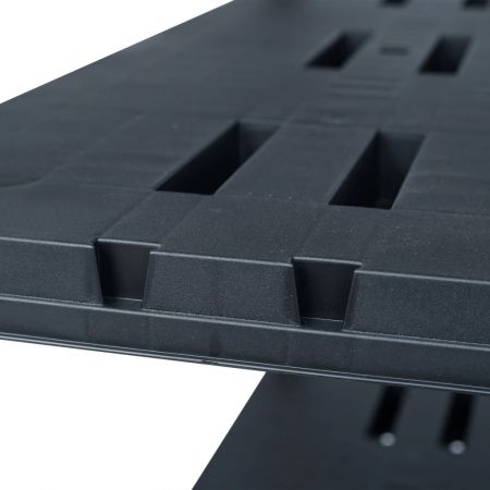 Rafturi de depozitare 2 buc. negru 90x40x180 cm plastic 260 kg, negru, 90 x 40 x 180 cm