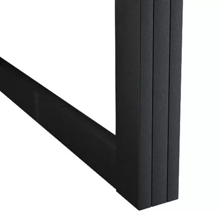Ușă glisantă, negru, 102,5x205 cm, aluminiu și sticlă ESG