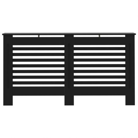 Masca pentru calorifer, negru, 152 x 19 x 81.5 cm, sipci orizontale