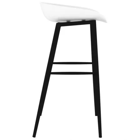 Set mobilier de bar, 7 piese, alb si negru, 60 x 60 x 105 cm
