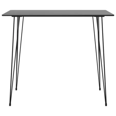Set mobilier de bar, 7 piese, alb si negru, 60 x 60 x 105 cm