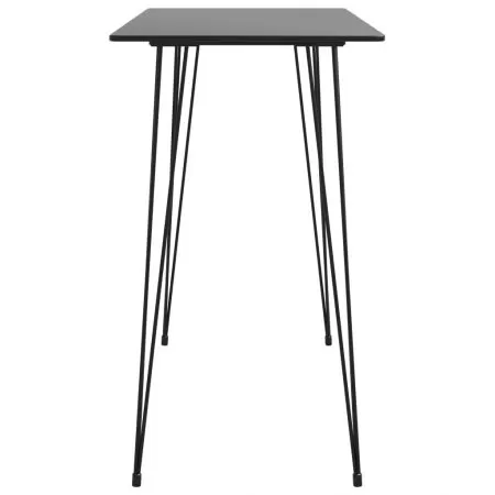 Set mobilier de bar, 7 piese, alb si negru, 60 x 60 x 105 cm